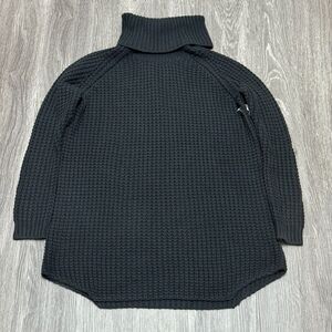 Element Eden Turtleneck Sweater Womens Large Black Wide Boxy Knit Eleventh Outer